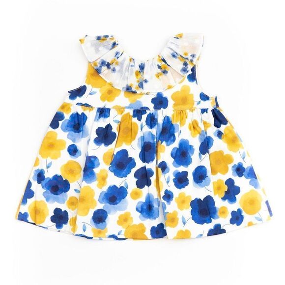 PALOMA DE LA OGirl's Ruffle Collar Floral Dress - [size 24 months]